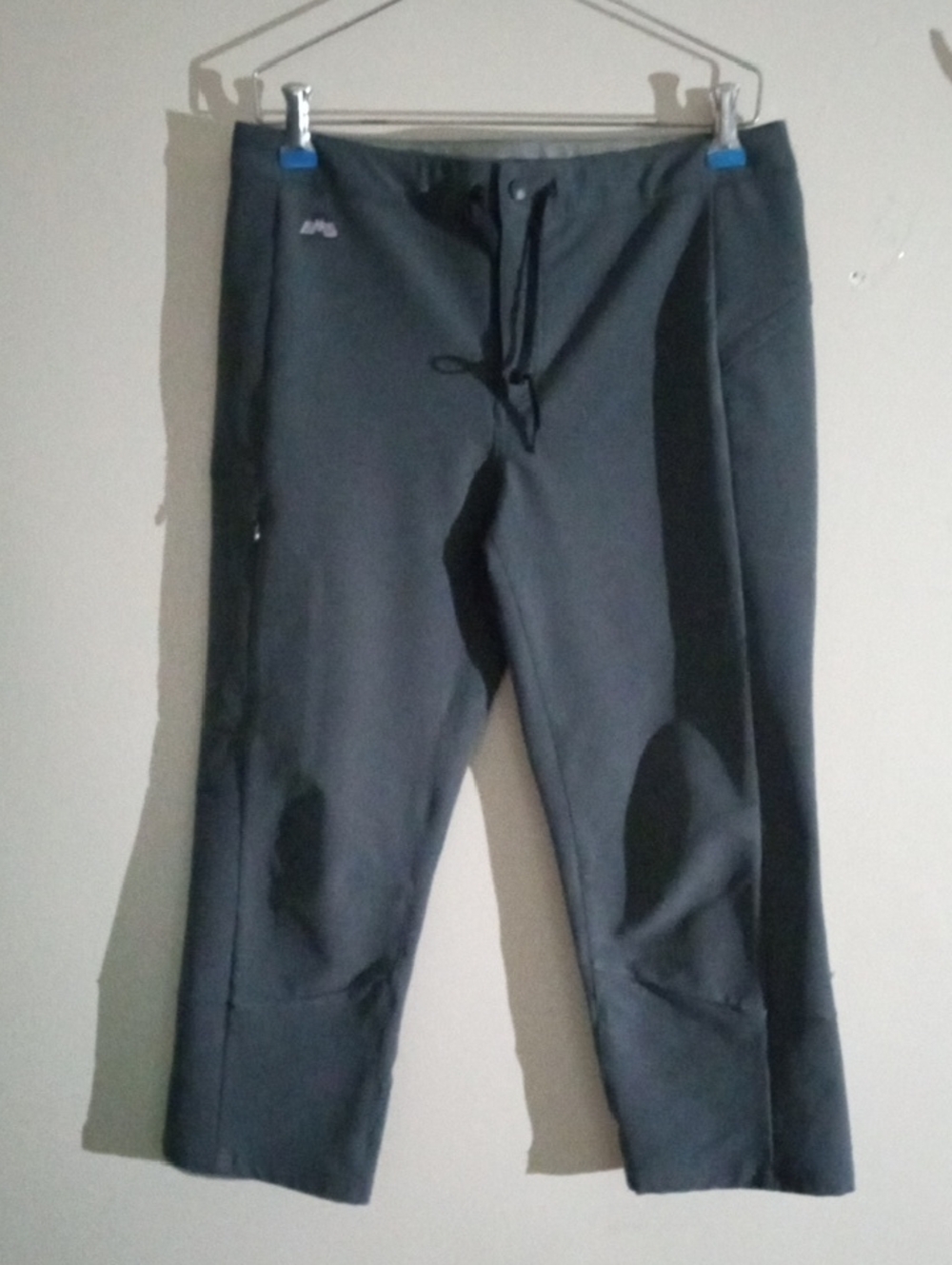 Women's Grey Hiking Jogger Cargo Track Active Pants with Button and Zip Waist